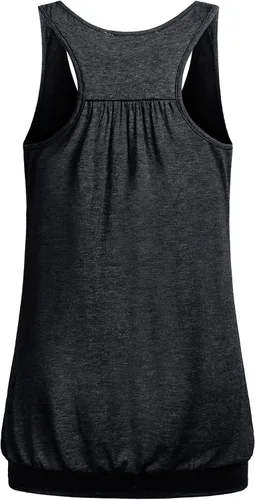 Miniatura 2 de Wobity Camiseta sin mangas con espalda cruzada para mujer, ajuste holgado, parte inferior con bandas para yoga
