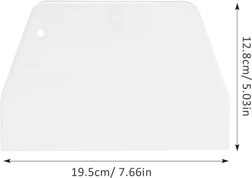 Miniatura 2 de 2 raspadores de plástico para tartas, tamaño grande, 8 x 5 pulgadas, raspador de tazón de masa flexible, antiadherente, herramienta de borde