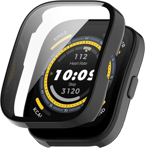 Miniatura 3 de BabyValley Protector de pantalla de 3 piezas compatible con Amazfit Bip 5 Smartwatch Accessories Covers Resistente a los arañazos Funda protectora