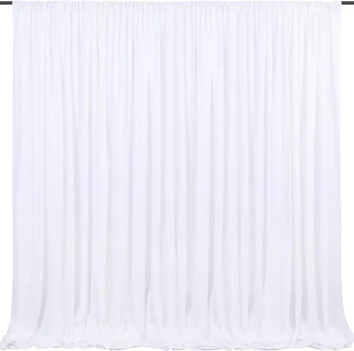 Miniatura 13 de MoKoHouse Cortinas de telón de fondo negro de 10 x 8 pies, cortina negra para telón de fondo de Halloween, tela gruesa y sólida, 2 paneles de 5 x 8