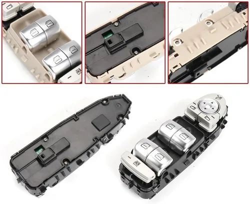 Miniatura 4 de Interruptor de ventana Master Power de repuesto para Mercedes Benz W213 Clase E E200 E260 E300 E400 2016-2021 (beige)