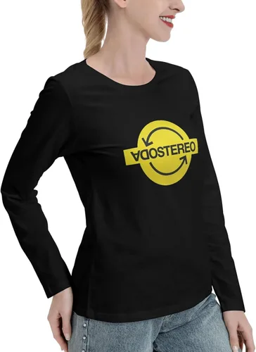 Miniatura 2 de Soda Stereo T Shirts Womens Fashion Lightweight Fall Round Neck Long Sleeve Tee Tops
