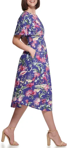 Miniatura 2 de Kensie Women's Shortsleeve Fit & Flare Midi Dress