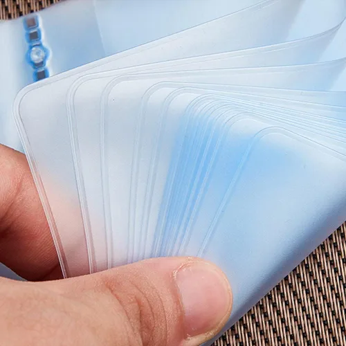 Miniatura 6 de Lxnoap Tarjetero de plástico transparente para tarjeta de crédito, Transparente, Cartera con tarjetero