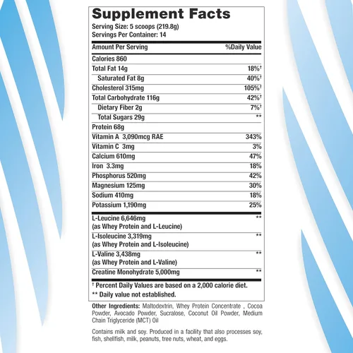 Miniatura 3 de G6 Sports Nutrition Mass Pro - Ganador de masa de alto contenido proteico