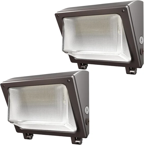 Miniatura 9 de Paquete de luz LED de pared de 75/65/50 W con sensor de atardecer a amanecer, 11250 LM 6000/5000/4000K LED de seguridad de inundación, luces