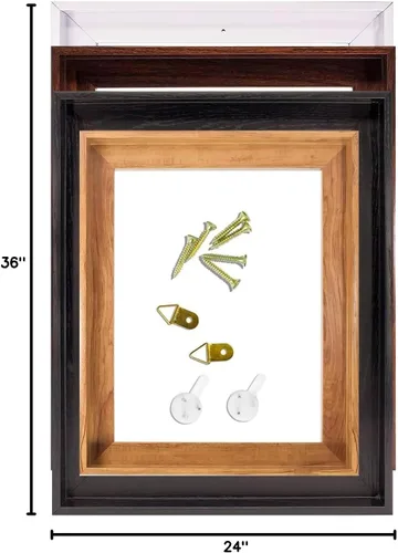 Miniatura 45 de ART Marco flotante de lienzo para lienzo envuelto en galería de 1 a 1.25 pulgadas de profundidad, marcos flotantes con aspecto de madera