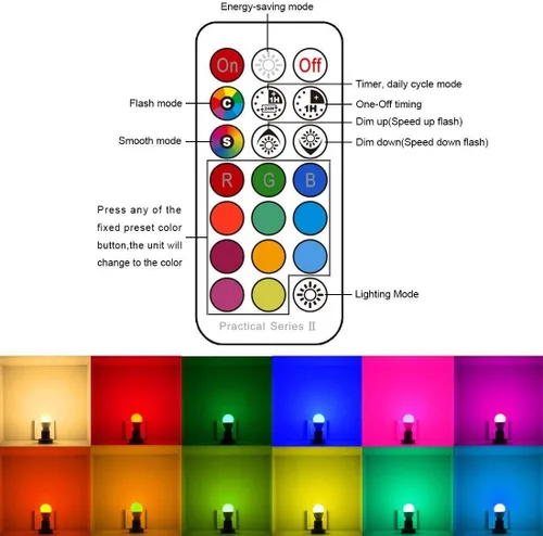 Miniatura 2 de ILC Bombilla LED GU10 equivalente a 40 vatios que cambia de color, 12 colores, 5 W, regulable, blanco cálido, 2700 K, RGB bombillas LED con control