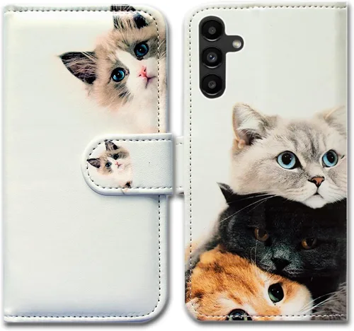 Miniatura 21 de Bcov Funda para Galaxy A13 5G, bonita funda de piel con tapa para teléfono con ranura para tarjetas, soporte para Samsung Galaxy A13 5G 2021 Linda