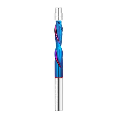 Broca de enrutador CNC de vástago de 1/4 pulgadas corte descendente brocas de enrutador de corte empotrado brocas de carburo sólido fresadora de