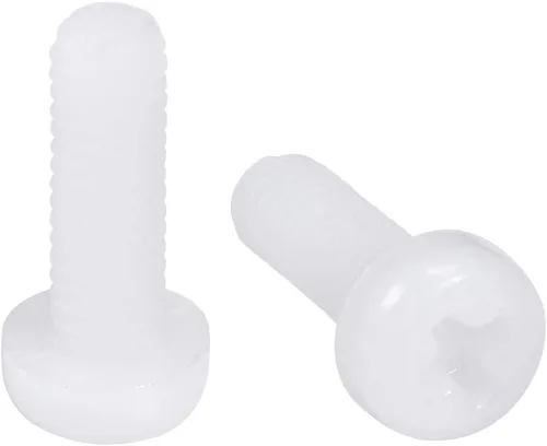 Miniatura 14 de uxcell M6x30mm Roscado Nylon Phillips Cruz Pan Cabeza Tornillos Tornillos de Máquina Blanco 50