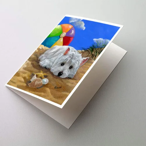 Miniatura 244 de Caroline's Treasures PPP3013GCA7P - Tarjetas de felicitación y sobres para mascotas de Basset Hound Teacher, paquete de 8 tarjetas en blanco