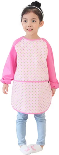 Miniatura 38 de Plie Kids Waterproof Art Smock – Long Sleeve Apron for Painting, Baking, Sensory Play (Ages 1–10)