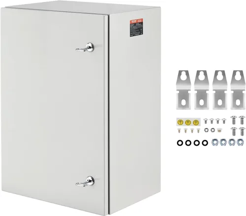 Miniatura 14 de VEVOR NEMA - Caja de acero de 16 x 16 x 6'', caja eléctrica de acero NEMA 4X, IP66 impermeable y a prueba de polvo, caja de conexiones eléctricas