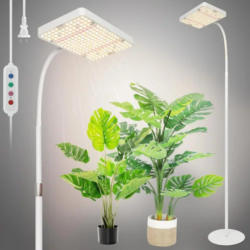 Miniatura 13 de Luz de cultivo de mesa, luces de crecimiento de escritorio brillantes para inicio de semillas, bonsái, suculentas, cactus, temporizador