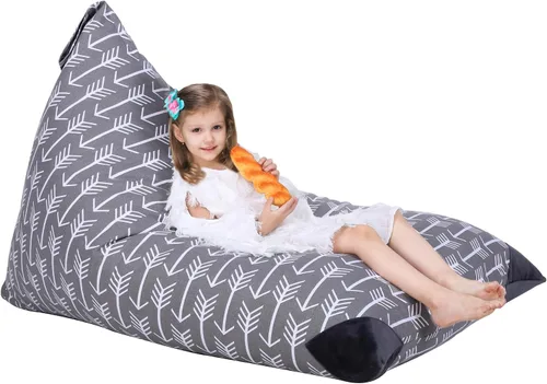 Jorbest Puf de almacenamiento de animales de peluche para niños y adultos, puf de animales de peluche, asiento de lona de alta calidad, solo funda