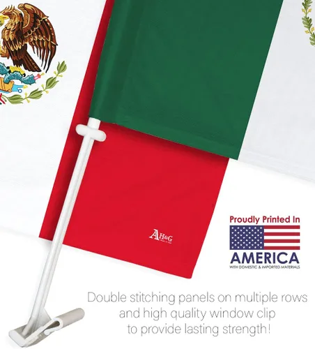 Miniatura 2 de Bandera de México para Carros Bandera mexicana para el día de la independencia del coche, 2 unidades, Banderas Mexicanas Banderas Decoración Clip