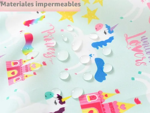 Miniatura 3 de Paquete de 5 baberos de manga larga, baberos impermeables para bebés de 6 a 30 meses, reutilizables, con bolsillo para todo