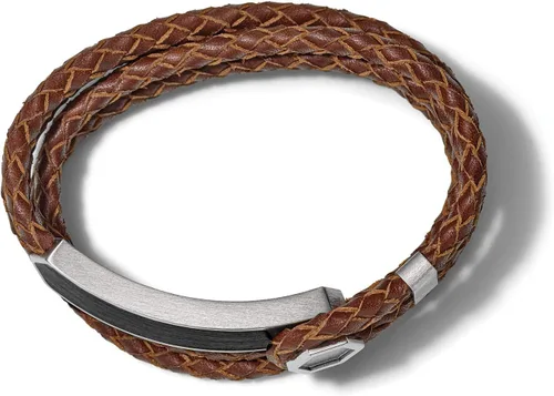 Miniatura 5 de Bulova Jewelry Men's Precisionist Double Wrap Braided Leather Strap Bracelet