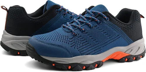 Miniatura 4 de JABASIC Zapatos de senderismo para mujer tenis de senderismo de punto para exteriores