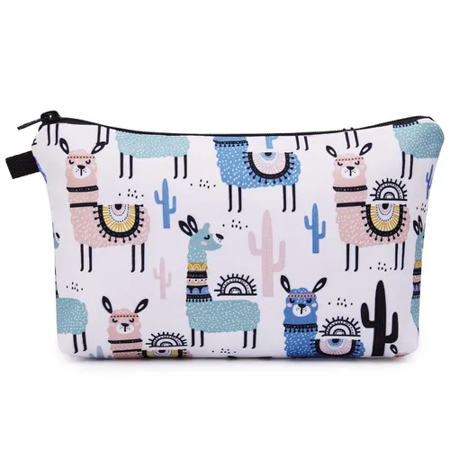 Miniatura 8 de WANDF Bolsa de cosméticos para mujer, bolsa de maquillaje, mini bolsa de maquillaje para bolso, resistente al agua, regalo para niñas (M-azul)
