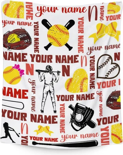 Miniatura 16 de COZYAURA Manta de sóftbol, regalos de equipo de sóftbol para niñas, mujeres y jugadores, 30 x 40 pulgadas, acogedoras mantas mullidas para sofá