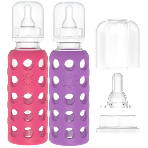 Miniatura 2 de Lifefactory Baby Bundle - Juego de biberones - Frambuesa/Púrpura - 9 oz - 2 paquetes púrpura (Raspberry/Purple)