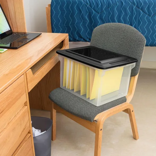 Miniatura 6 de Sterilite - Caja de archivo, contenedor de almacenamiento apilable con tapa, organice recibos, facturas, impuestos y papeles en el hogar, oficina