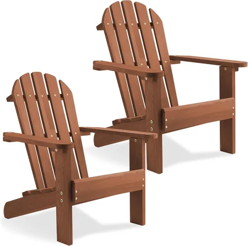 Miniatura 11 de Casafield Sillas Adirondack para niños, juego de 2 sillas de madera de cedro para exteriores, para patio, terraza, césped y jardín, parcialmente