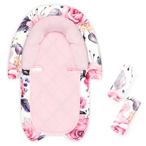 Miniatura 15 de Pea Pod Reposacabezas para Asiento de Coche para Bebés y Recién Nacidos con Fundas para Correas Ultra Suave de Tela de Minky con Puntos para Asiento
