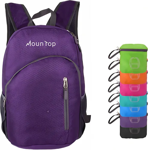 Miniatura 9 de MounTop Mochila resistente al agua plegable ligera al aire libre para viajes senderismo equitación Verde
