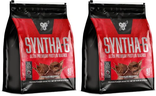 Miniatura 17 de BSN SYNTHA-6 Proteína de suero de leche en polvo con caseína micelar, aislado de proteína de leche, sabor a masa para pastel de chocolate, 48