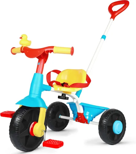 Miniatura 9 de KRIDDO - Triciclos 2 en 1 para niños de 18 meses a 3 años, ruedas EVA mejoradas, ideal para regalo para niños de 2 a 3 años, con mango de empuje