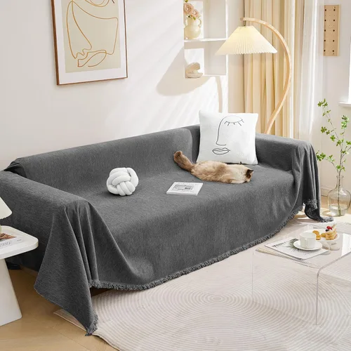Miniatura 36 de MEETSKY Fundas para sofá modular de 3 cojines, lavables, mezcla de felpilla suave, protector de muebles, funda decorativa de estilo moderno
