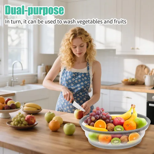 Miniatura 6 de Paquete de 3 fundas plegables para microondas, protector de salpicaduras, tapa de microondas ventilada para alimentos, sin BPA, TPR, apto