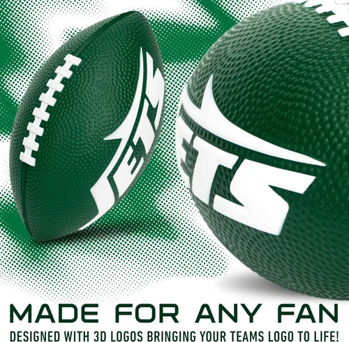 Miniatura 3 de Franklin Sports NFL - Fútbol americano de espuma para niños, pelota suave de tamaño junior de 8.5 pulgadas con logotipos 3D, perfecta para el día