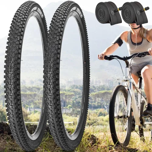 Miniatura 6 de Paquete de 1 o 2 neumáticos de bicicleta de 24"/26"/27.5"x1.95" con capa antipinchazos de 0.118 in para neumáticos de bicicleta de montaña con o sin