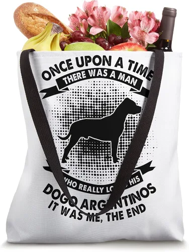 Miniatura 4 de Once Upon Time There Was Man - Funny Dogo Argentinos Tote Bag