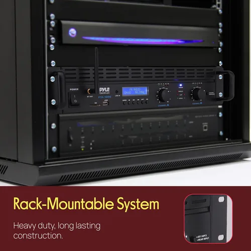 Miniatura 10 de Pyle Amplificador de Potencia Bluetooth de 2 Canales - 2000W Puenteable Montaje en Rack Audio Profesional Sonido Receptor Estéreo Inalámbrico