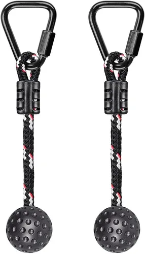 Miniatura 12 de BeneLabel Juego de 2 barras de mono Ninja para carreras de obstáculos, barra de columpio trapecio de capacidad de 250 libras para madera Slackline