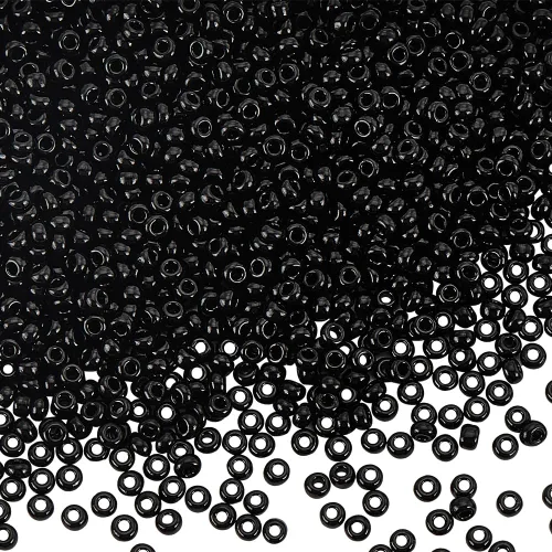 Miniatura 10 de PandaHall Elite - 6000 cuentas de semillas de vidrio 11/0, cuentas redondas opacas de color blanco para la cintura, cuentas espaciadoras de 0.079