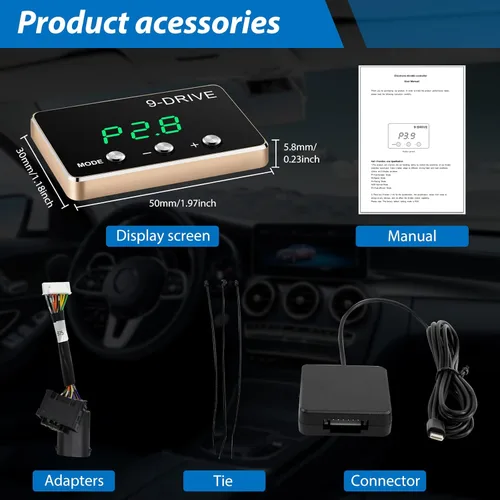 Miniatura 7 de Controlador de Respuesta del Acelerador de 9 Velocidades Compatible con GMC Sierra 2007-2018 Yukon 2007-2020, para Silverado 1500, 2500HD, 3500HD