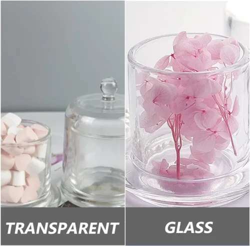 Miniatura 5 de Zerodeko Mantequillera de cristal con tapa con asa, contenedor de almacenamiento de aperitivos de frutas y postres, caja de queso rústica