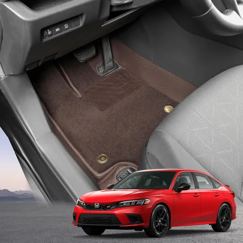 Miniatura 8 de EKR - Alfombrillas de suelo personalizadas para Honda Civic Sedan 2016-2021, alfombrilla de coche para la fila delantera y la segunda fila