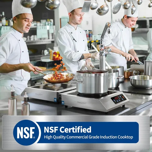 Miniatura 2 de ChangBERT Placa de cocción de inducción portátil de 1800 W, certificación NSF, rango comercial, potente quemador de encimera Pro Chef profesional
