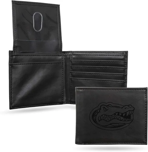Miniatura 100 de NCAA Rico Industries Cartera Billetera con Grabado Láser Cartera Billetera con Grabado Láser - Diseño Delgado - Gran Regalo