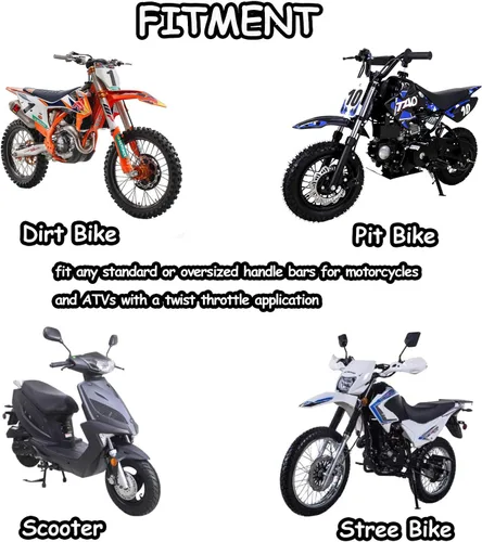 Miniatura 2 de Motorcycle Grips 7/8" Dirt Bike Grip Pillow Top Grips Rubber Anti-Slip Universal Handlebar Racing Grip for Motocross ATV Verde