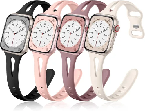 Miniatura 18 de Getino Compatible con Apple Watch Band 1.57, 1.49, 1.61, 1.65 pulgadas iWatch Series 11, 10, 9, 8, 7, 6, 5, 4, 3, 2, 1 SE, para mujeres, correas