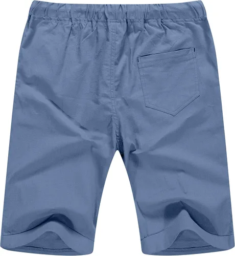 Miniatura 29 de Sailwind Pantalones cortos de lino para hombre, pantalones cortos casuales de playa con cordón