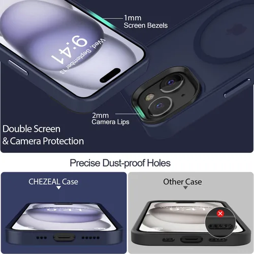 Miniatura 221 de Fuerte magnético para iPhone 11, compatible con Magsafe, [resistente a caídas de 13 pies] Funda trasera translúcida mate con sensación de piel